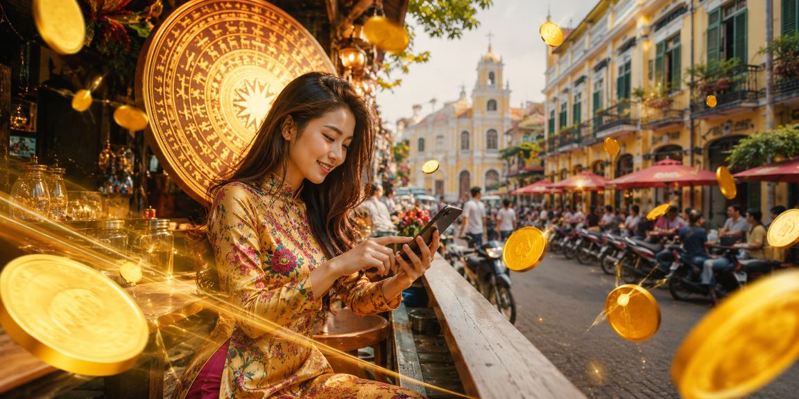 Lễ hội xổ số và trò chơi may rủi ở Hồ Chí Minh với đám đông người tham gia tấp nập