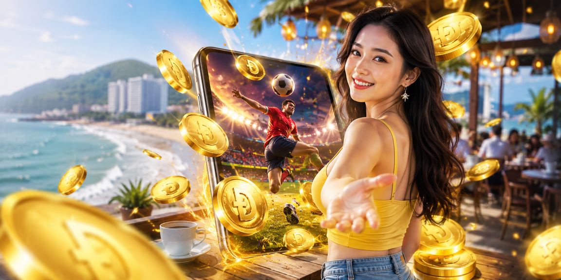 Người chơi theo dõi kết quả cá cược thể thao tại quán cà phê Vũng Tàu buổi sáng